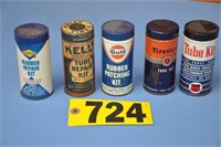 Vintage tin tube patch kits, TIMES THE MONEY