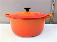 French Le Creuset Orange Cookware Pot