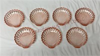 Depression Glass Scallop Shell Bowls ~ 4" Rim