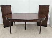 MAHOGANY DINING ROOM TABLE - FEDERAL STYLE - 2 LVS