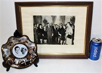 President Nixon Souvenir Bowl & Kennedy Photo