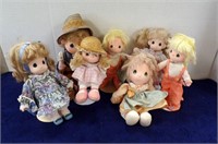 (7) PRECIOUS MOMENTS DOLLS, SOME W/STANDS