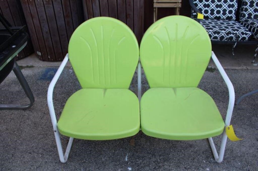 Double Metal Lawn Chairs