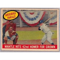 1959 Topps Mickey Mantle 42nd Homerun Card