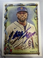Starling Marte Signed Card with COA