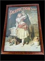 Perfection Soap advertisement framed picture
