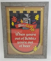 Vintage Schlitz Beer Bierfest Framed Poster