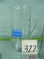 Hamm's Blue Crown Logo Beer Pitcher (9") -