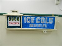 Hamm's Ice Cold Beer Sign (Missing Rooster Finial)