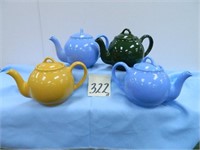 (4) Lipton Tea Colored Tea Pots