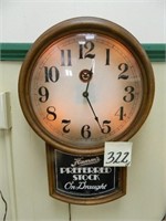 Hamm's Preferred Stock On Draught Lighted Clock