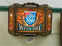 Old Style Welcome Lighted Sign