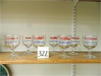 (7) Hamm's Schooner Glasses (6") -