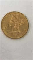 1907 Coin Ten D On Back*