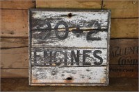 Timber Sign "90+2 Engines"