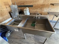 68 inch three compartment sink