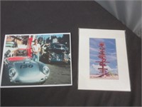 James Dean w/ Spyder Porsche at Gas Station &