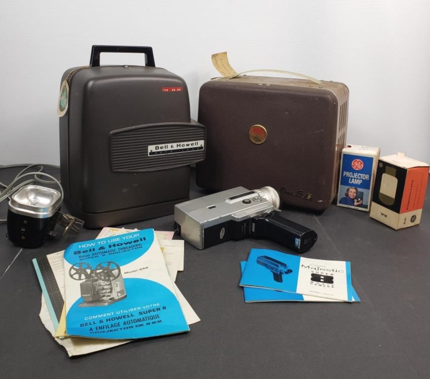 VINTAGE PROJECTORS & CAMERA LOT