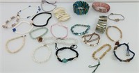 20 Bracelet and anklet jewelry lot