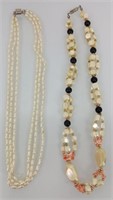 2 freshwater pearl necklaces 16"