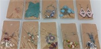 10 pc new handmade beaded earrings
