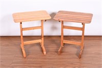 Vintage Oak  TV Trays/Side Tables