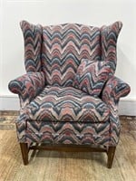 Upholstered Winged Back Chair
