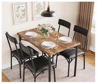 $249 - WhizMax Rustic Brown Rustic Dining Room Set