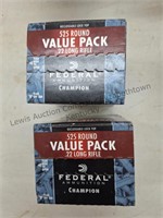 FEDERAL .22LR 36 Grain Hollow point
2 boxes of