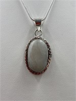 20 Inch 925 Sterling Silver Gemstone Necklace