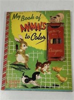 Vintage My Book of Animals to Color Copyright