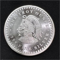 1 oz Fine Silver Round - Mayan Calendar