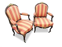 Set of Four French Louis XV Style Fauteuils,