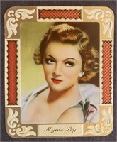 MYRNA LOY: Antique Tobacco Card (1934)