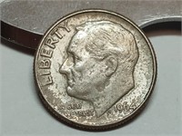 OF) 1964 silver Roosevelt dime