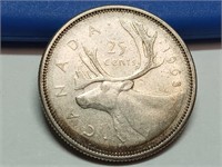 OF) 1963 Canada silver 25 cents