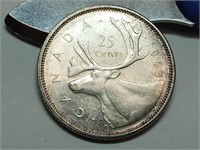 OF) 1965 Canada silver 25 cents
