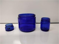 Vintage Cobalt Blue Jars