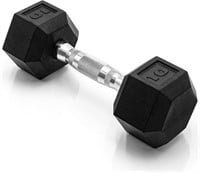CAP 10 LB Coated Hex Dumbbell Weight
