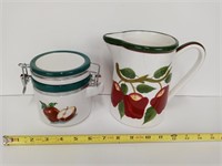 Apple Cannister & Pitcher