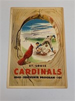 1949 St Louis Cardinals Souvenir Program mks