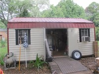 STORAGE BUILDING W/ LOFT 20 X 12 EST. & AC UNIT