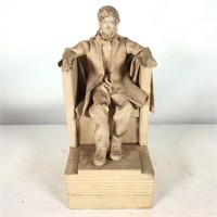 Lincoln Monument Folk Art Handmade Statue