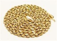 24' 14K Y Gold Rope Necklace 6.3g
