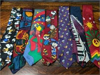 Lot of 7 Colorful Power Ties