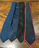 Lot of 4 50's / 60's Vintage Thin Ties
