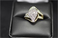 Marque diamond cluster ring