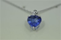 Tanzanite heart necklace