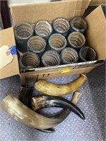 Thomas Edson Cylinders & 5 Animal Horns