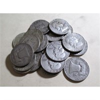 (20) Franklin Half Dollars -90% Silver